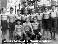 JG 1936/37 Fussball-Elf 1949 mit Lehrer Schönauer